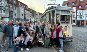 Mit der Funkenrutsche durch Halberstadt